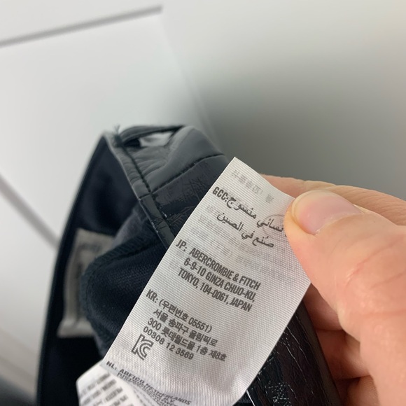 Abercrombie & Fitch Pants Size 10 30 Black Vegan Leather Goth Dark Fairy Vamp - Picture 9 of 10